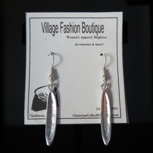 Silver Oval Earrings